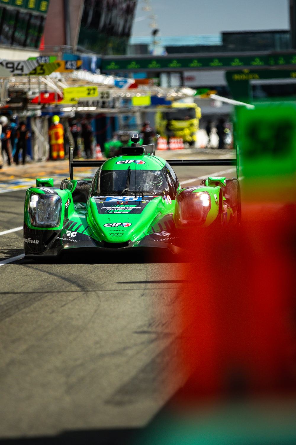 Arrêt au stand pendant la course